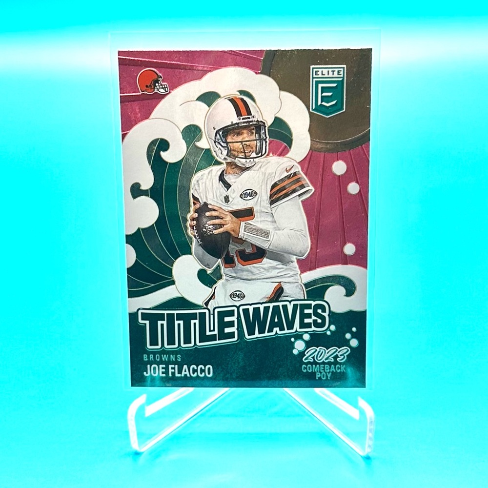 2024 PANINI DONRUSS ELITE 🔥JOE FLACCO🔥 PINK TITLE WAVES 🌊 #7
